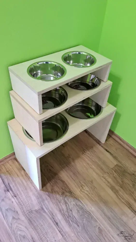 stojan dvou-miskový standardní s lištou