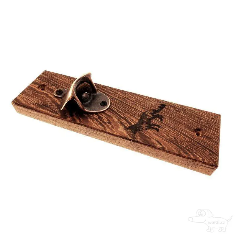 Otvírák pivní nástěnný - vlastní obrázek - wenge 25x8x3cm