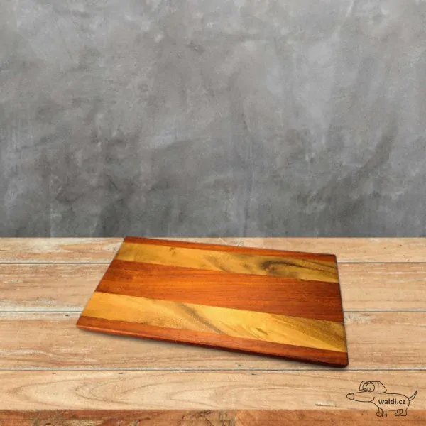 Prkénko - podélné (edge grain) saman padouk 40x21cm