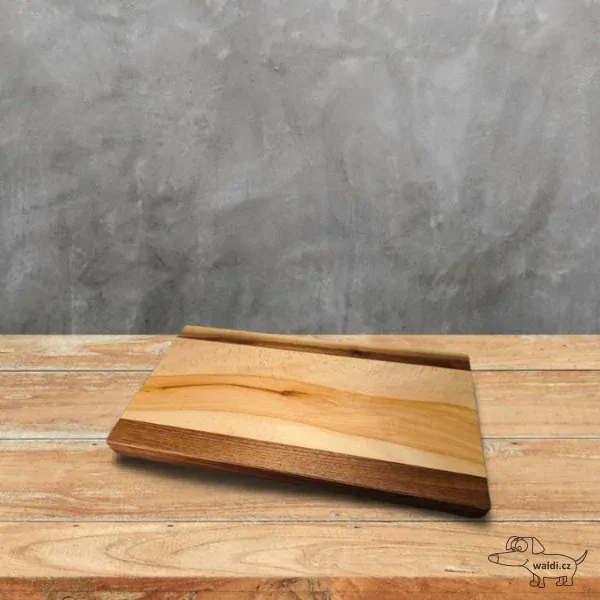Prkénko - podélné (edge grain) javor ořech 38x21cm