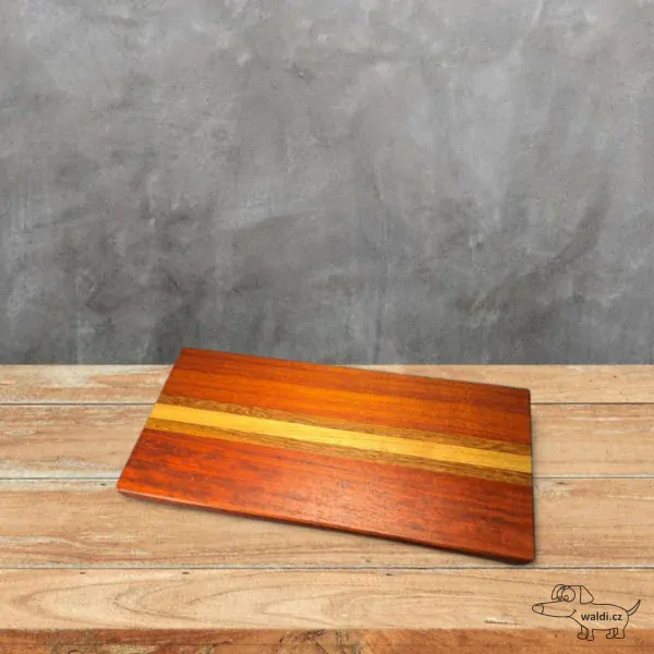 Prkénko - podélné (edge grain) wenge padouk jasan 42x20xcm