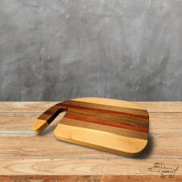 Prkénko - podélné (edge grain) wenge padouk ořech buk 40x25xcm