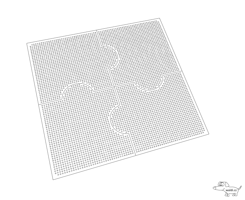 puzzle sada - šablona pro vyšívání