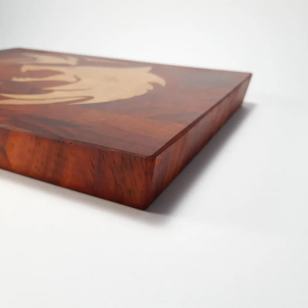 Prkénko Zaklínač - příčně skládané (inlaid end grain) padouk a buk 30x22x3 cm