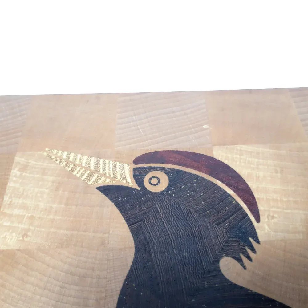 Prkénko datel - příčně skládané (inlaid end grain) buk padouk a wenge 32x24x4 cm