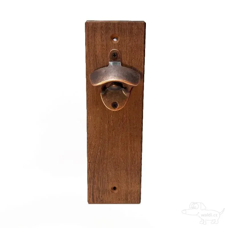 Otvírák pivní nástěnný - vlastní obrázek - wenge 25x8x3cm