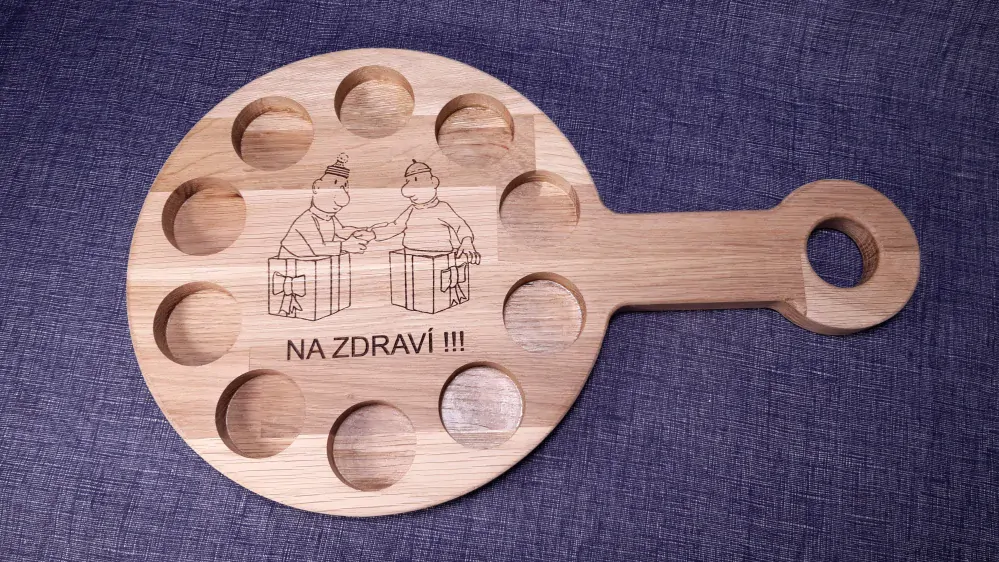 Štamprlovník / podnos na panáky