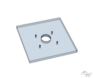 Základna Makita RT0700C čtverec 150 x 150 mm