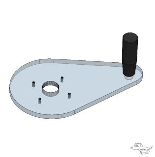Základna Makita RT0700C avokádo s rukojetí 250 mm
