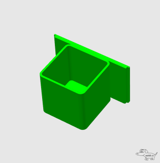 Box do držáku 50 x 50 x 50 mm
