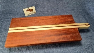 Prkénko - podélné (edge grain) padouk javor 46x18xcm